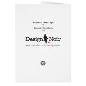 Protégez la carte vierge de mariage (Dos)