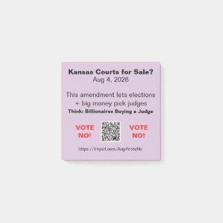 Protégez les tribunaux du Kansas Notes Post-it 4 a