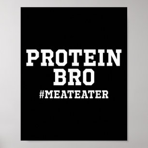 Proteïne Grappig Gewicht Lifting Vlees Eter Barbec Poster