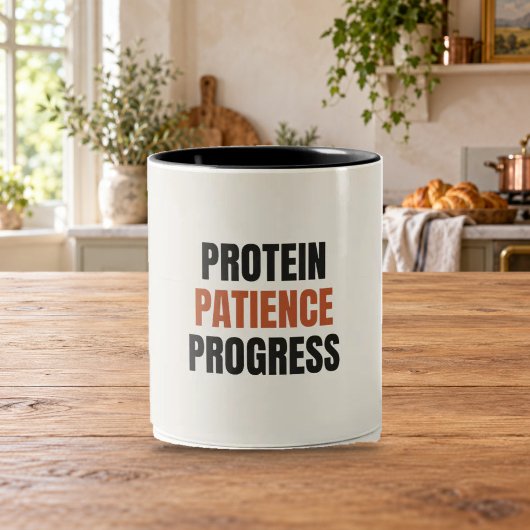 Protéine Patience Progrès | Mug de motivation pour