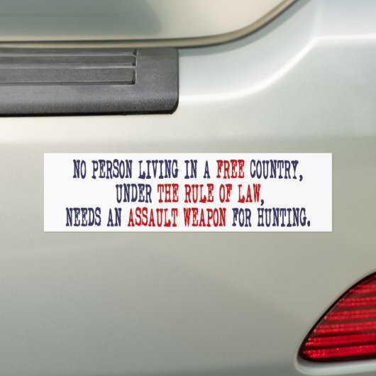 PROTEST ASSAULT WAPENS! BUMPERSTICKER (Op auto)