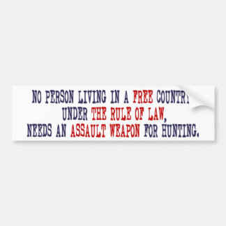 PROTEST ASSAULT WAPENS! BUMPERSTICKER
