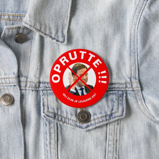 Protest button Mark Rutte (In situ)