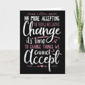 Protest Change What You Cannot Accept Black Histor Kaart (Voorkant)