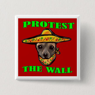 PROTEST DE WAL VIERKANTE BUTTON 5,1 CM
