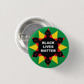 Protest Hex Sign Black Lives Matter Button (Voorkant /achterkant)