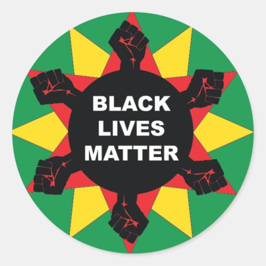 Protest Hex Sign Black Lives Matter Sticker (Voorkant)