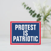 Protest is Patriotic First Amendment Briefkaart (Staand voorkant)