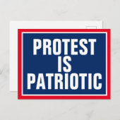 Protest is Patriotic First Amendment Briefkaart (Voorkant / Achterkant)