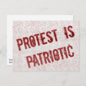 Protest is patriottisch briefkaart (Voorkant / Achterkant)