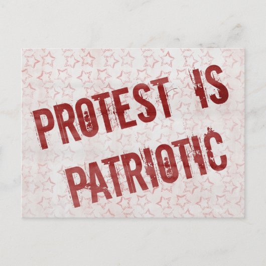 Protest is patriottisch briefkaart (Voorkant)