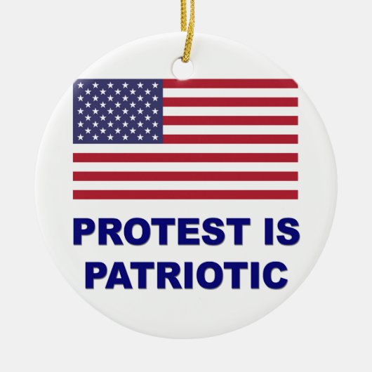 Protest is patriottisch keramisch ornament (Voorkant)