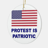 Protest is patriottisch keramisch ornament (Links)