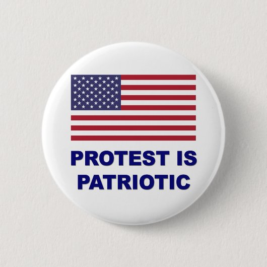 Protest is patriottisch ronde button 5,7 cm (Voorkant)
