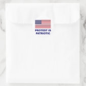 Protest is patriottisch ronde sticker (Tas)