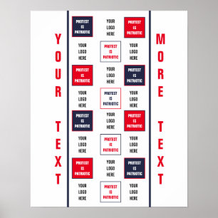 Protest is patriottische Logo Sjabloon Poster