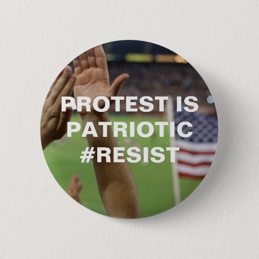 Protest is patriottische resistentie ronde button 5,7 cm (Voorkant)