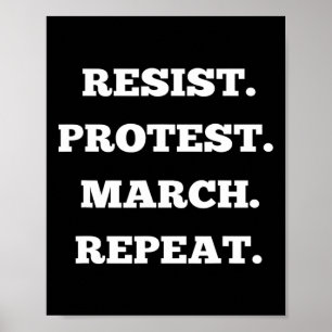 Protest maart weerleggen Herhaal Poster
