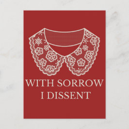 Protest met een verbod op abortus bij loopsporen briefkaart