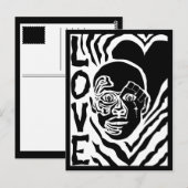 protest tegen het briefkaart van liefde (Voorkant / Achterkant)