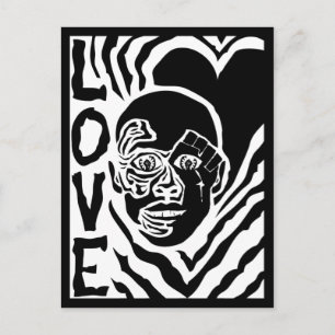 protest tegen het briefkaart van liefde