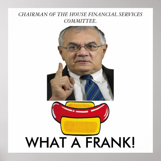 Protest tegen het Congres Barney Frank Poster (Voorkant)