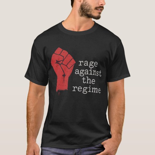 Protest tegen het regime t-shirt (Voorkant)