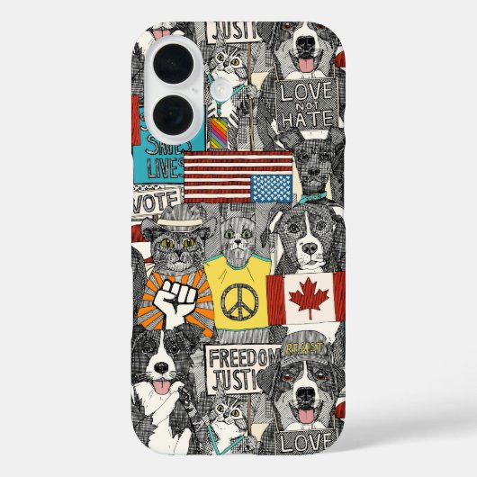 protest van huisdieren Case-Mate iPhone case (Achterkant)