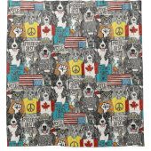 protest van huisdieren douchegordijn (Voorkant)