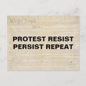 Protest verzet zich en we herhalen het volk briefkaart (Voorkant)