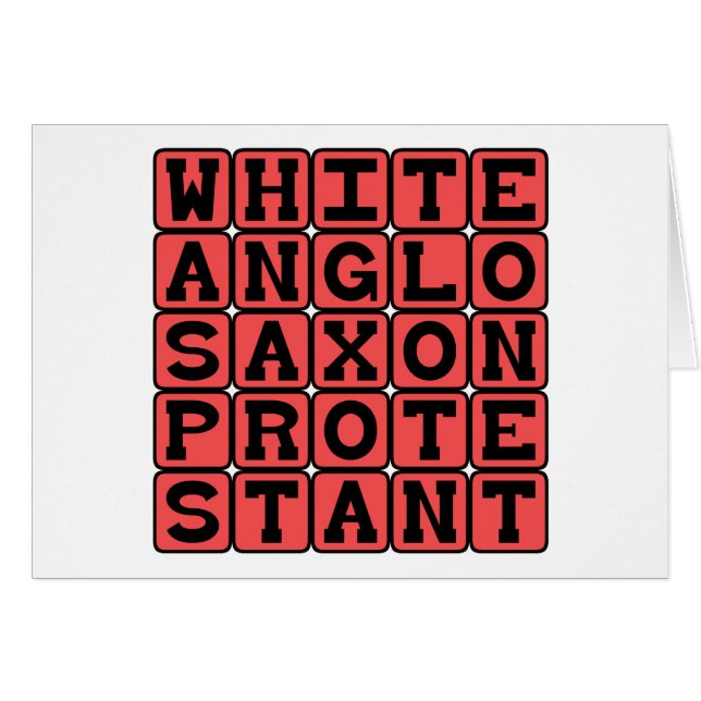 Protestant anglo-saxon blanc, WASP (Devant horizontal)