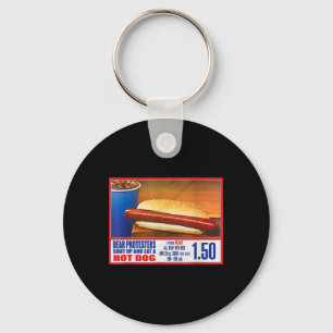 Protesteerders Houwen Hun Mond En Eten Een Hotdog Sleutelhanger