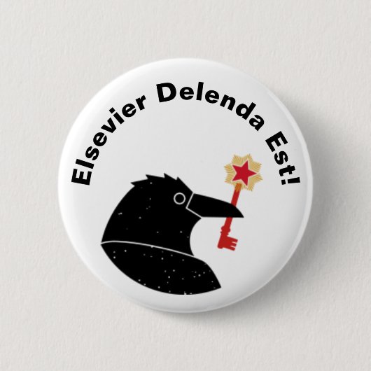 Protestknop van Elsevier Ronde Button 5,7 Cm (Voorkant)