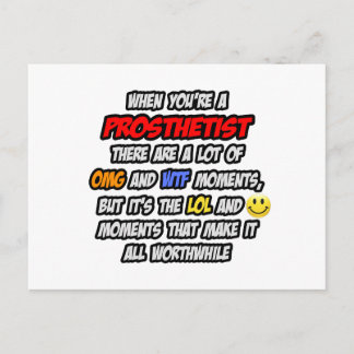 Prothesist.. OMG WTF LOL Briefkaart
