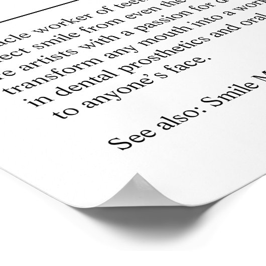 Prothesist Personalized Gift Poster (Hoek)