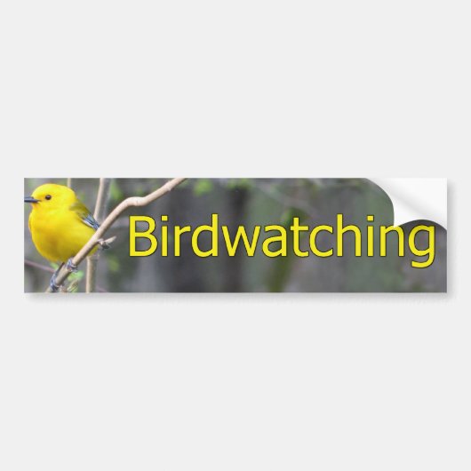 Prothonatary Warbler Logo Bumpersticker (Voorkant)