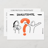 Protocole Carte Core : Enquêter (Devant / Derrière)