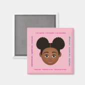 #Proud2BNaturalMe #Affirmations Locker Magneet (Voorkant / Achterkant)