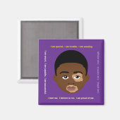 #Proud2BNaturalMe #Affirmations Locker Magneet (Voorkant / Achterkant)