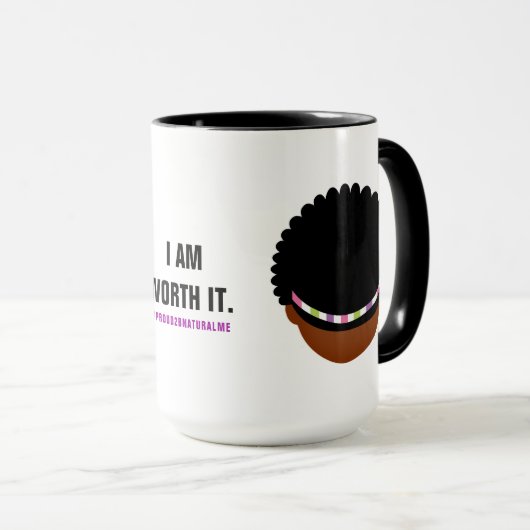 #Proud2BNaturalMe-bevestiging Mok (Voorkant rechts)