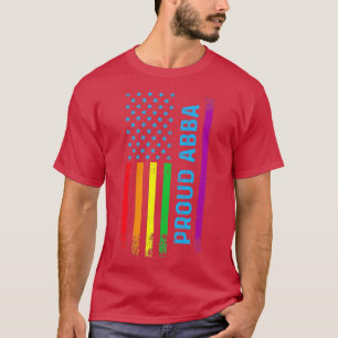 Proud Abba LGBT LGBTQ Rainbow Flag Proud Grandma o T-shirt
