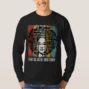 Proud African American Woman Afro I Am Black Histo T-shirt