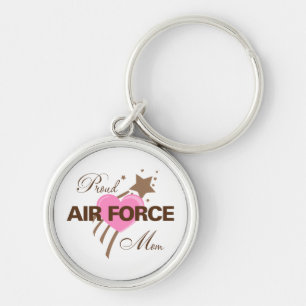 Proud Air Force Mam Heart Sleutelhanger