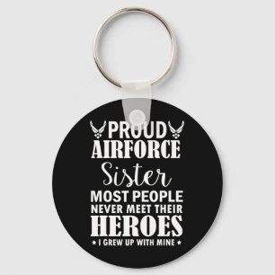 Proud Air Force Sister Shirt Veterans Dag I Greg U Sleutelhanger