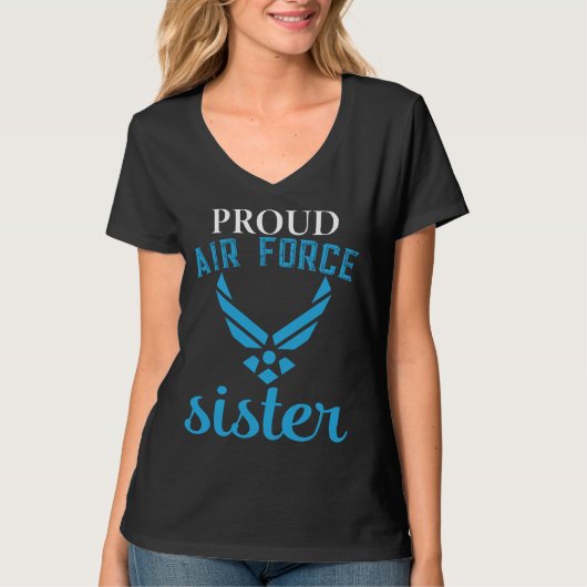 Proud Air Force Sister T-shirt (Voorkant)