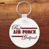 Proud Air Force Vriendin (Red N Black) Sleutelhanger (Voorkant)