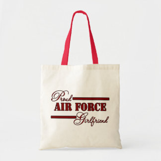 Proud Air Force Vriendin (Red N Black) Tote Bag