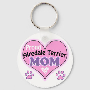 Proud Airedale Terrier Mam Sleutelhanger