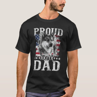 Proud Akita Dad - Patriottische Vaderdag Canine Do T-shirt