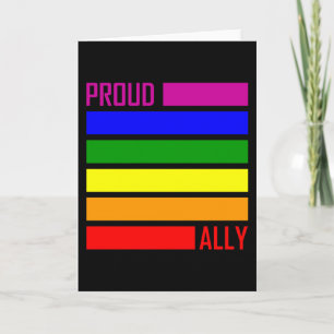 PROUD ALLEEN VLAG LGBT Pride Month LGBTQ Rainbow Kaart